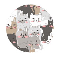 Cute Cats Seamless Pattern Mini Round Pill Box (pack Of 5) by Bangk1t