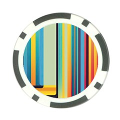 Colorful Rainbow Striped Pattern Stripes Background Poker Chip Card Guard by Bangk1t