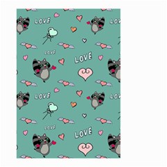 Raccoon Texture Seamless Scrapbooking Hearts Small Garden Flag (two Sides) by pakminggu