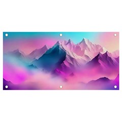 Landscape Mountain Colorful Nature Banner And Sign 4  X 2  by Ravend