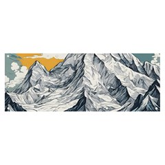 Nature Mountains Landscape Forest Banner And Sign 8  X 3  by Ravend