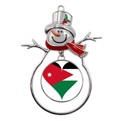 Heart-love-affection-jordan Metal Snowman Ornament by Bedest
