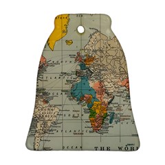 Vintage World Map Ornament (bell) by pakminggu