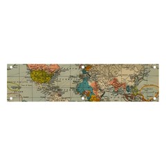 Vintage World Map Banner And Sign 4  X 1  by pakminggu