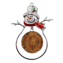 Annual-rings Metal Snowman Ornament by nateshop