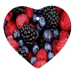 Berries-01 Heart Ornament (two Sides) by nateshop