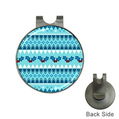 Blue Christmas Vintage Ethnic Seamless Pattern Hat Clips With Golf Markers by Bedest