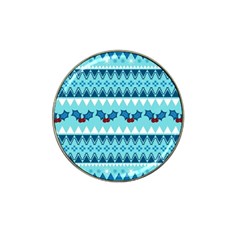 Blue Christmas Vintage Ethnic Seamless Pattern Hat Clip Ball Marker (4 Pack) by Bedest