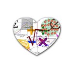Mathematics Formula Physics School Rubber Heart Coaster (4 pack) Front