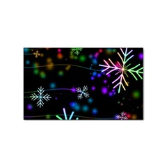 Snowflakes Snow Winter Christmas Sticker (rectangular) by Bedest