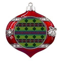 Background-batik 01 Metal Snowflake And Bell Red Ornament by nateshop