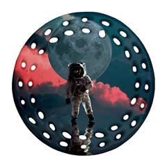 Astronaut-moon-space-nasa-planet Ornament (round Filigree) by Cowasu