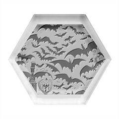 Bat Pattern Hexagon Wood Jewelry Box by Valentinaart