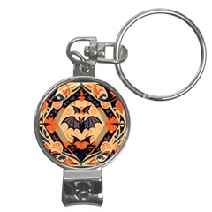 Bat Pattern Nail Clippers Key Chain by Valentinaart