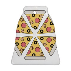 Pizza-slice-food-italian Ornament (bell) by Sarkoni