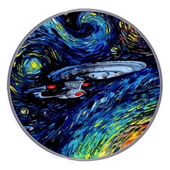 Spaceship Galaxy Parody Art Starry Night Wireless Fast Charger(white) by Sarkoni