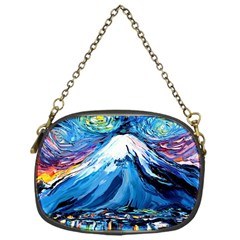 Mount Fuji Art Starry Night Van Gogh Chain Purse (one Side) by Sarkoni