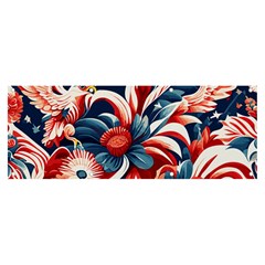 America Pattern Banner And Sign 8  X 3  by Valentinaart