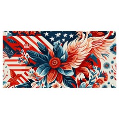 America Pattern Banner And Sign 4  X 2  by Valentinaart