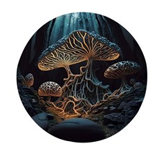 Forest Mushroom Wood Mini Round Pill Box (pack Of 3) by Bangk1t