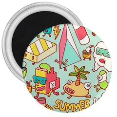 Summer Up Cute Doodle 3  Magnets by Bedest