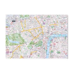 London City Map Crystal Sticker (a4) by Bedest