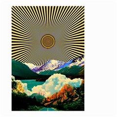 Surreal Art Psychadelic Mountain Small Garden Flag (two Sides) by Ndabl3x