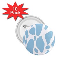 Cow Print, Aesthetic, Y, Blue, Baby Blue, Pattern, Simple 1 75  Buttons (10 Pack) by nateshop