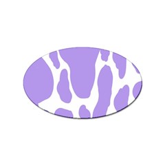 Cow Print, Aesthetic,violelilac, Animal, Purple, Simple Sticker Oval (10 Pack) by nateshop