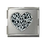 Black And White Cow Print 10 Cow Print, Hd Wallpaper Mega Link Heart Italian Charm (18mm) Front