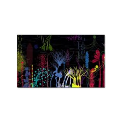Art Design Graphic Neon Tree Artwork Sticker Rectangular (100 Pack) by Bedest
