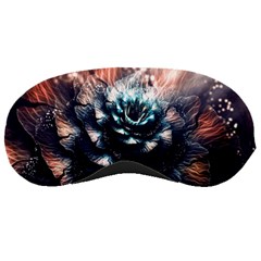 Blue And Brown Flower 3d Abstract Fractal Sleep Mask by Bedest