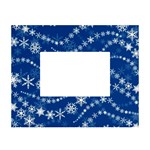Snowflakes Winter Background White Tabletop Photo Frame 4 x6  Front