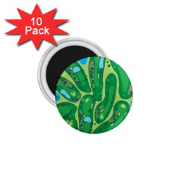 Golf Course Par Golf Course Green 1 75  Magnets (10 Pack)  by Sarkoni