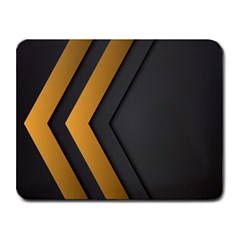 Black Gold Background, Golden Lines Background, Black Small Mousepad by nateshop