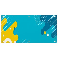 Blue Yellow Abstraction, Creative Backgroun Banner And Sign 4  X 2  by nateshop