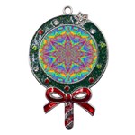 Mandala, Pattern, Abstraction, Colorful, Hd Phone Metal X Mas Lollipop with Crystal Ornament Front