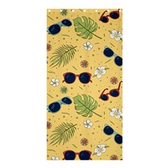 Seamless Pattern Of Sunglasses Tropical Leaves And Flowers Shower Curtain 36  X 72  (stall)  by Sarkoni