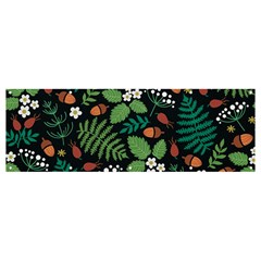 Pattern Forest Leaf Flower Motif Banner And Sign 12  X 4  by Sarkoni