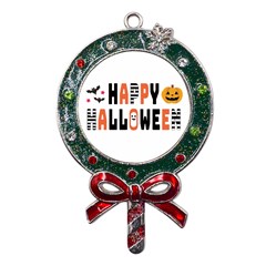 Happy Halloween Slot Text Orange Metal X mas Lollipop With Crystal Ornament by Sarkoni