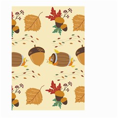 Leaves Foliage Acorns Barrel Large Garden Flag (two Sides) by Ndabl3x