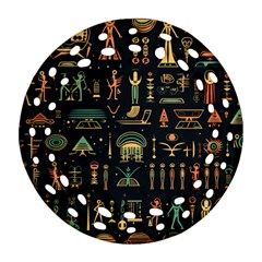 Hieroglyphs Space Ornament (round Filigree) by Ndabl3x