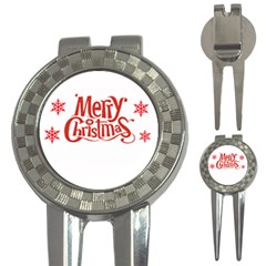 Merry Christmas 3-in-1 Golf Divots by designerey