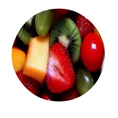 Fruits, Food, Green, Red, Strawberry, Yellow Mini Round Pill Box by nateshop