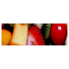 Fruits, Food, Green, Red, Strawberry, Yellow Banner And Sign 12  X 4  by nateshop