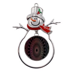 Mandala   Lockscreen , Aztec Metal Snowman Ornament by nateshop