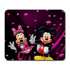 Cartoons, Disney, Mickey Mouse, Minnie Large Mousepad by nateshop