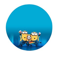 Minions, Blue, Cartoon, Cute, Friends Mini Round Pill Box by nateshop