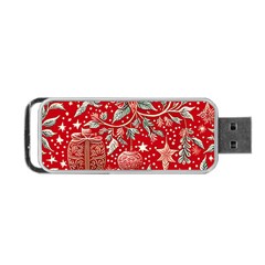 Christmas Pattern Portable Usb Flash (one Side) by Valentinaart