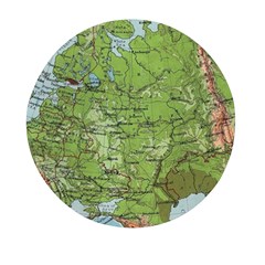 Map Earth World Russia Europe Mini Round Pill Box (pack Of 5) by Bangk1t
